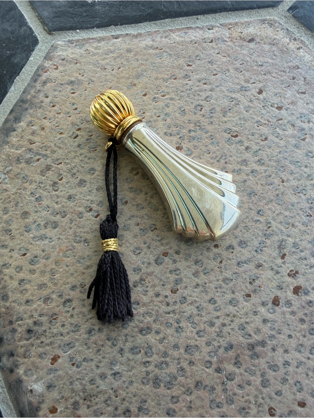 Towle Sterling Silver 925 Gold-Tone Decorative Tassel Perfume Pendant